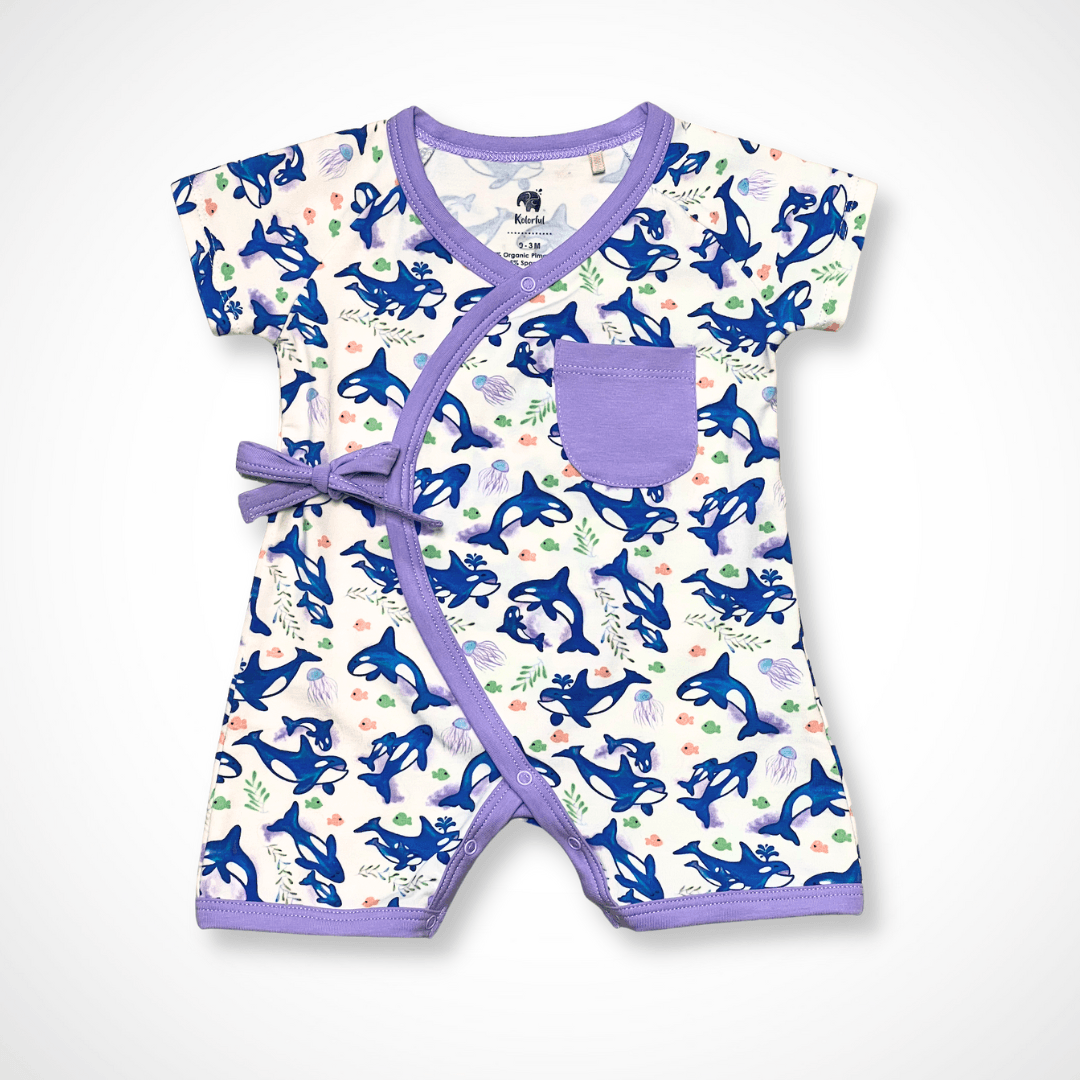 Orca Kimono Romper Baby Outfit