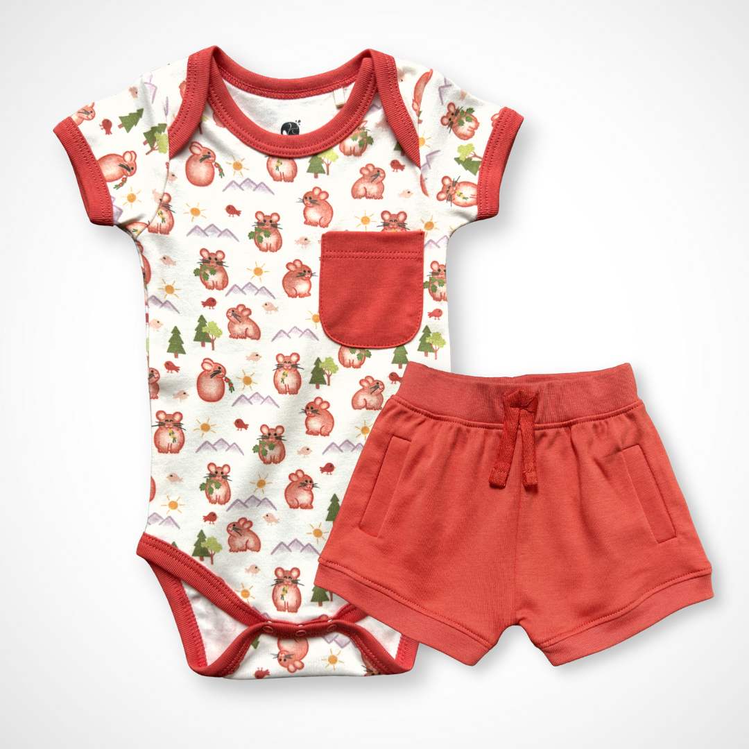 Gender-Neutral Baby Bodysuit Short Sleeve