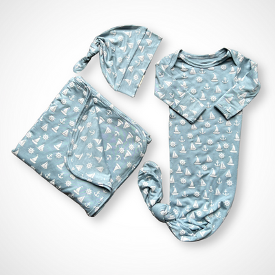 Anchors Away Gender-Neutral Baby Gift Set