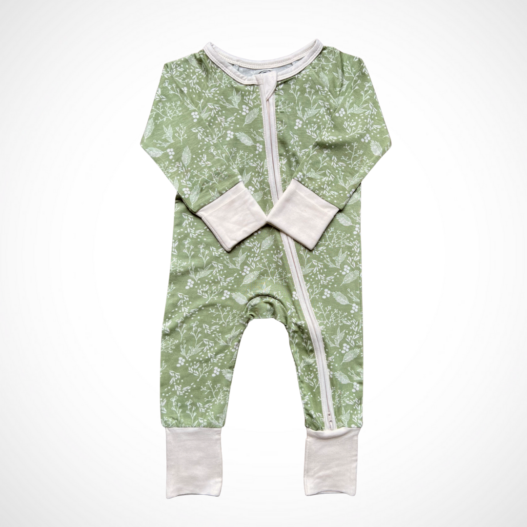 Gender-neutral bamboo baby pajama