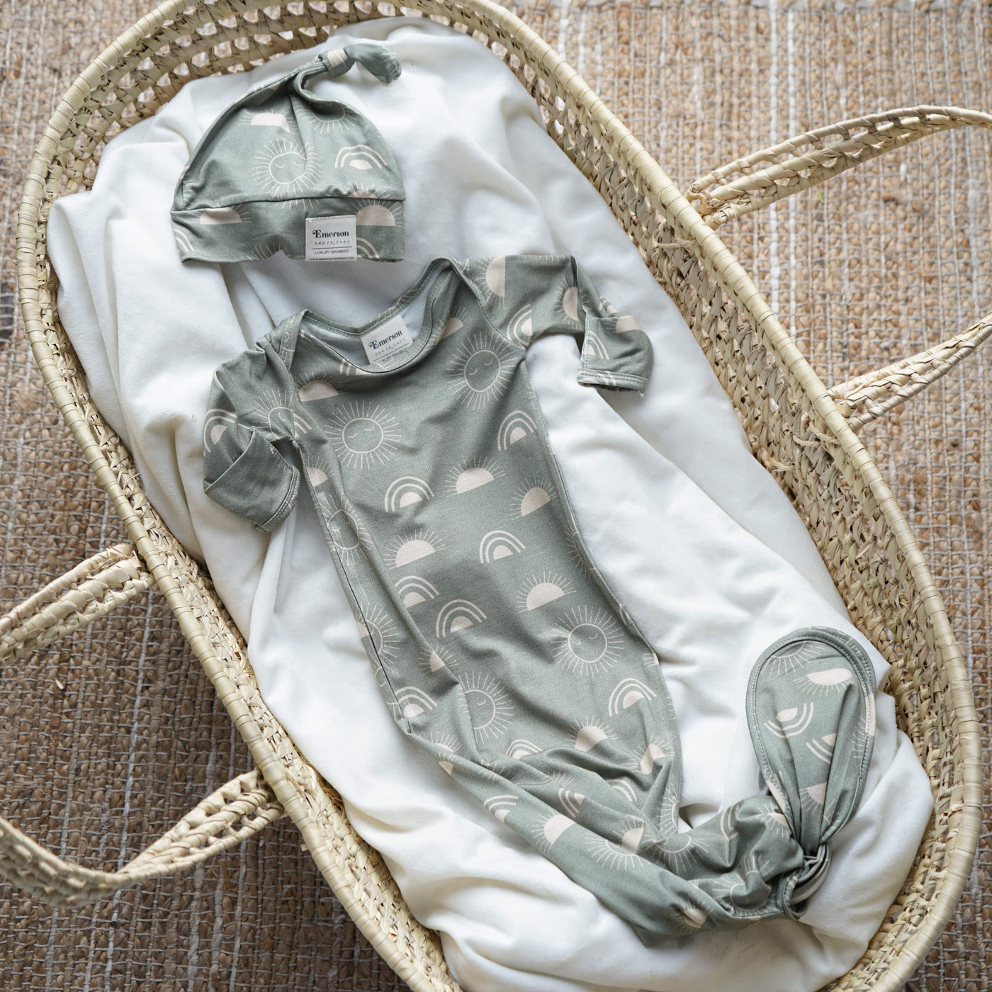 Gender-neutral prints for Bamboo Newborn Gown